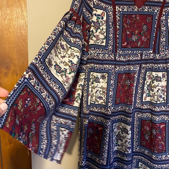 Altar’d state patterned dress with bell sleeves - Picture 2 of 3